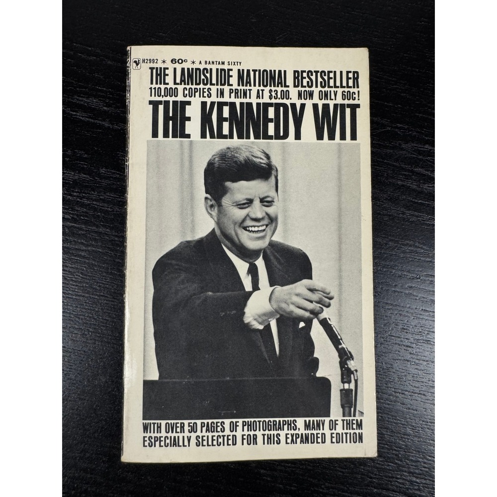 Bantam The Kennedy Wit Book Unisex OS White Paperback Bill Adler 1965 Vintage